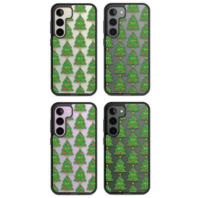 Christmas Tree Pattern (Clear) Impact Phone Case for Samsung Galaxy S24, Samsung Galaxy S23, Samsung Galaxy S22