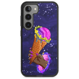 Interdimensional Ice Cream Phone Case Samsung S22 / Black Impact Case,Samsung S23 / Black Impact Case Blanc Space