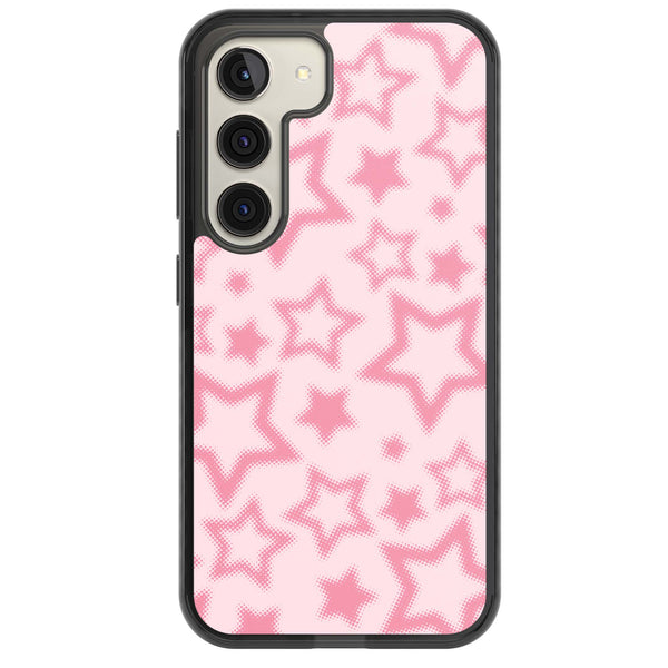 Pink Halftone Stars