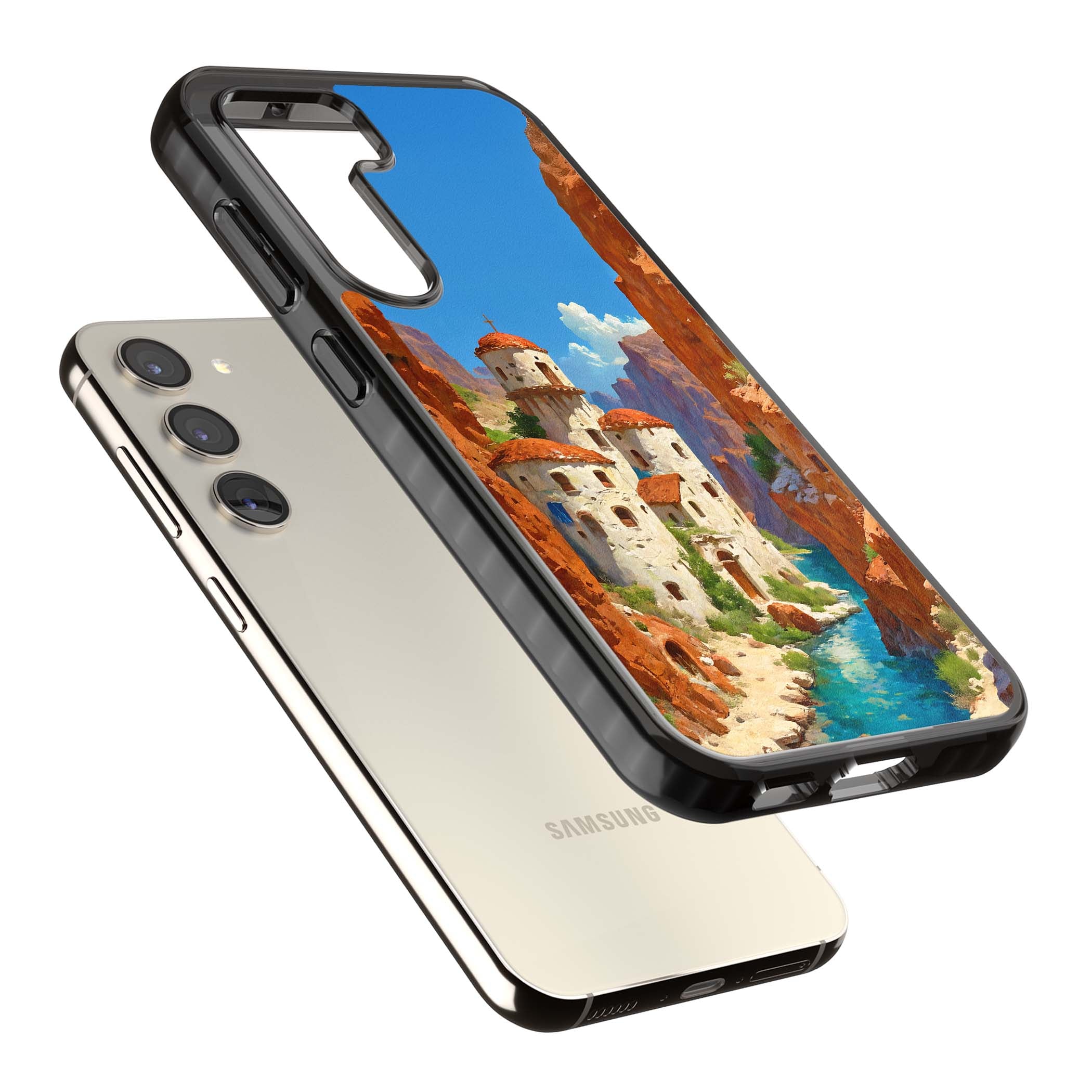 Canyon Haven for her iPhone case | Black Impact case for Samsung Galaxy S24, Samsung Galaxy S23, Samsung Galaxy S22