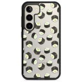 Maki Rolls Sushi Pattern Phone Case Samsung S22 / Black Impact Case,Samsung S23 / Black Impact Case Blanc Space