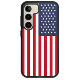 American Flag Phone Case Samsung S22 / Black Impact Case,Samsung S23 / Black Impact Case Blanc Space