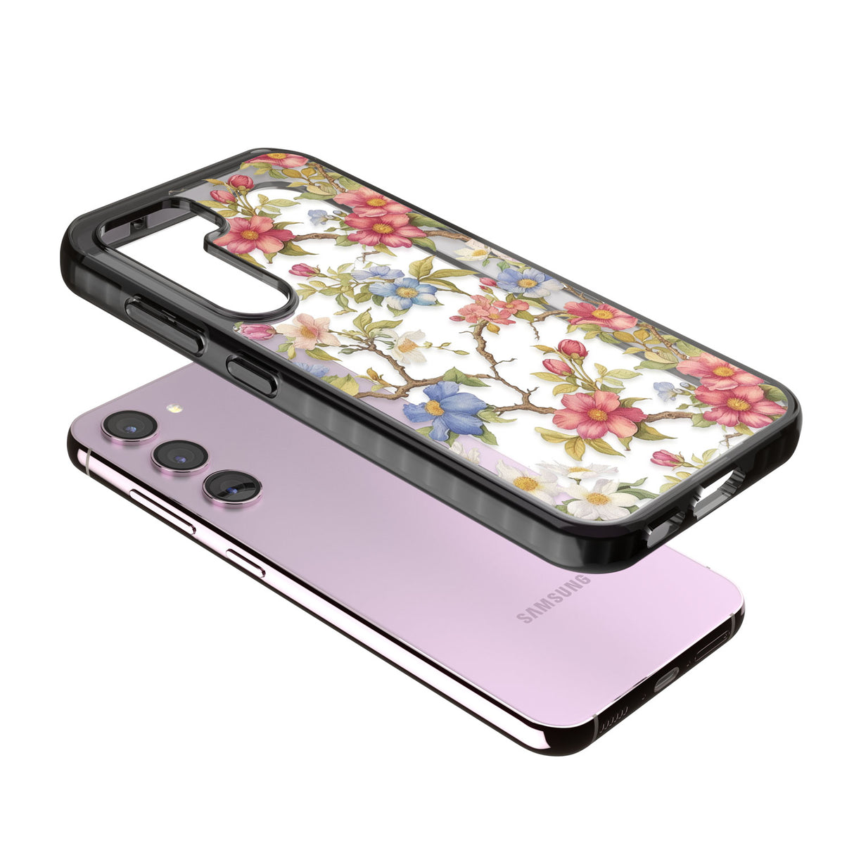 Vintage Vines & Flowers Impact Phone Case for Samsung Galaxy S24, Samsung Galaxy S23, Samsung Galaxy S22