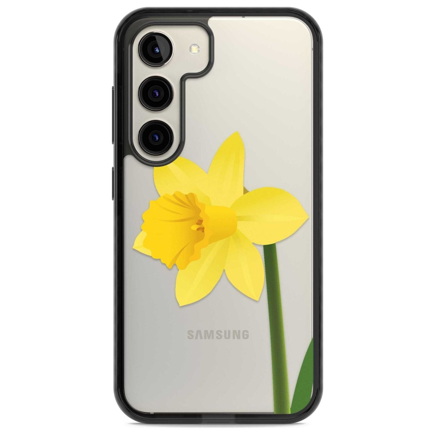 Daffodil Phone Case Samsung S22 / Black Impact Case,Samsung S23 / Black Impact Case Blanc Space