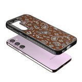 Brown Bandana Impact Phone Case for Samsung Galaxy S24, Samsung Galaxy S23, Samsung Galaxy S22