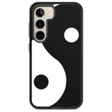 Large Yin Yang Phone Case Samsung S22 / Black Impact Case,Samsung S23 / Black Impact Case Blanc Space