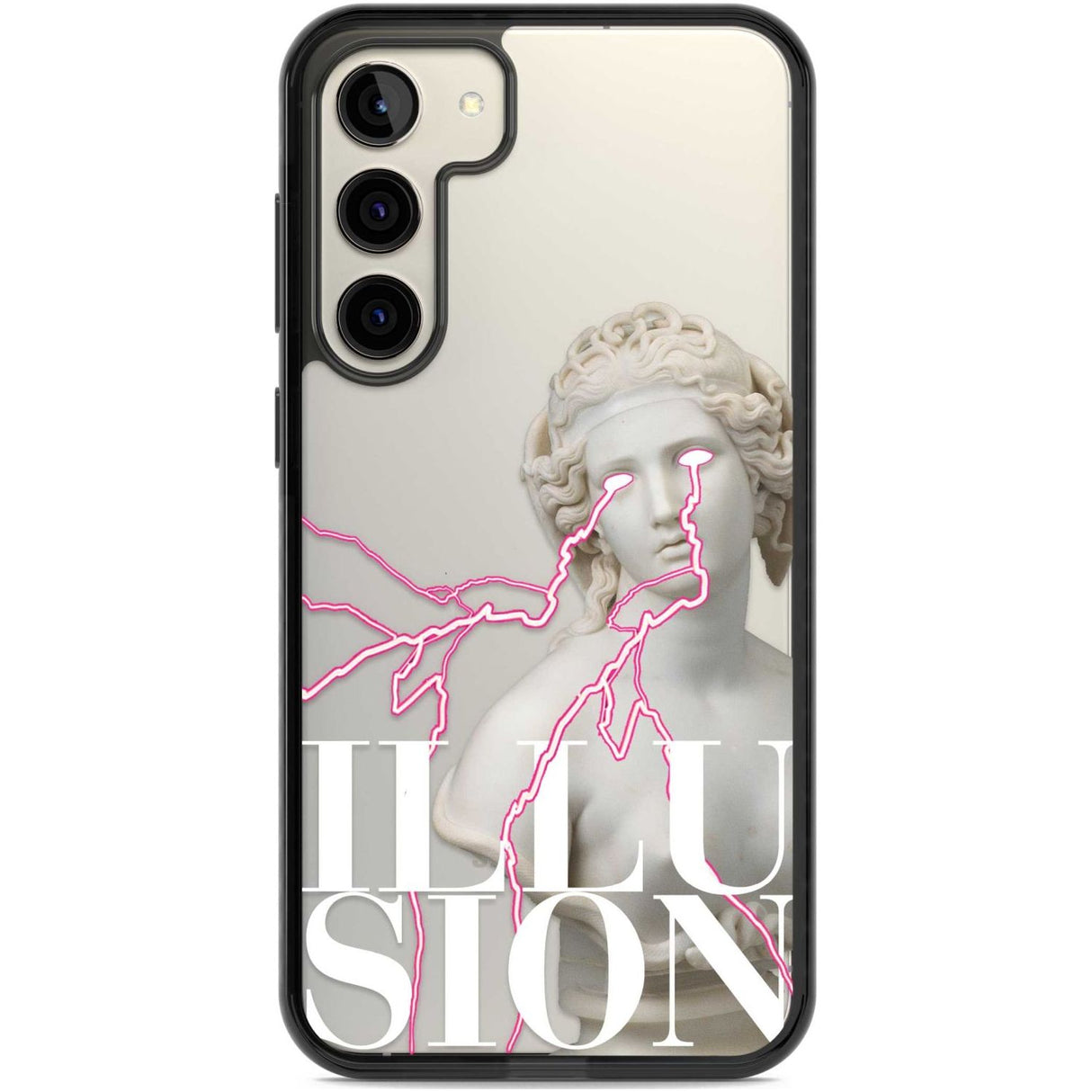 ILLUSION Phone Case Samsung S22 Plus / Black Impact Case,Samsung S23 Plus / Black Impact Case Blanc Space