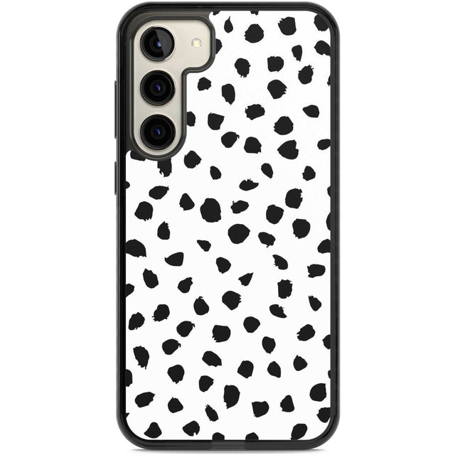Dalmatian Print Phone Case Samsung S22 Plus / Black Impact Case,Samsung S23 Plus / Black Impact Case Blanc Space