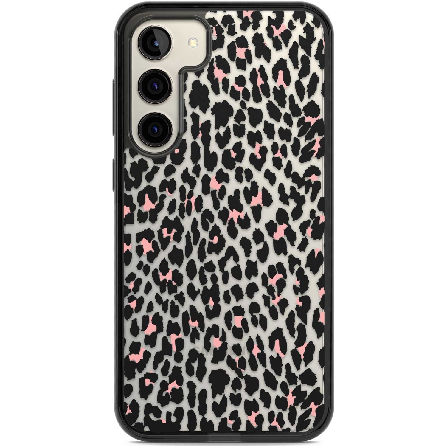 Light Pink Leopard Print - Transparent Phone Case Samsung S22 Plus / Black Impact Case,Samsung S23 Plus / Black Impact Case Blanc Space