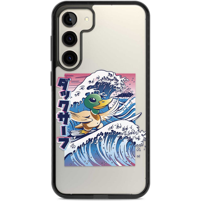 Duck Surf Phone Case Samsung S22 Plus / Black Impact Case,Samsung S23 Plus / Black Impact Case Blanc Space