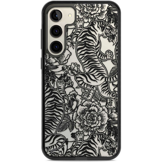 Personalised Chinese Tiger Pattern Custom Phone Case Samsung S22 Plus / Black Impact Case,Samsung S23 Plus / Black Impact Case Blanc Space
