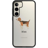 Personalised Hand Painted Beagle Custom Phone Case Samsung S22 Plus / Black Impact Case,Samsung S23 Plus / Black Impact Case Blanc Space