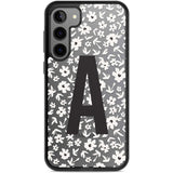 Personalised Floral Pattern Personalised Custom Phone Case Samsung S22 Plus / Black Impact Case,Samsung S23 Plus / Black Impact Case Blanc Space