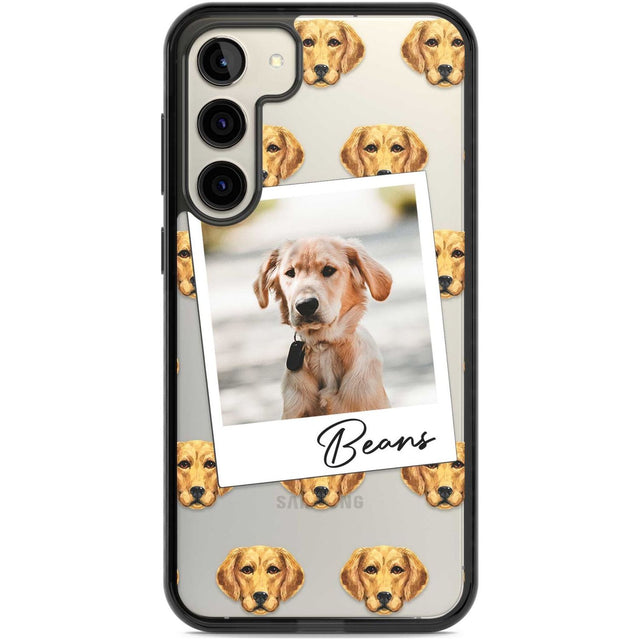 Personalised Labrador - Dog Photo Custom Phone Case Samsung S22 Plus / Black Impact Case,Samsung S23 Plus / Black Impact Case Blanc Space