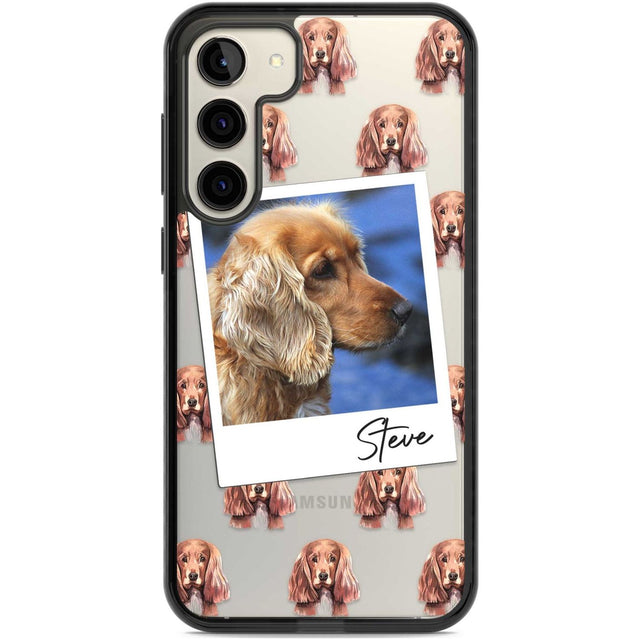 Personalised Cocker Spaniel - Dog Photo Custom Phone Case Samsung S22 Plus / Black Impact Case,Samsung S23 Plus / Black Impact Case Blanc Space