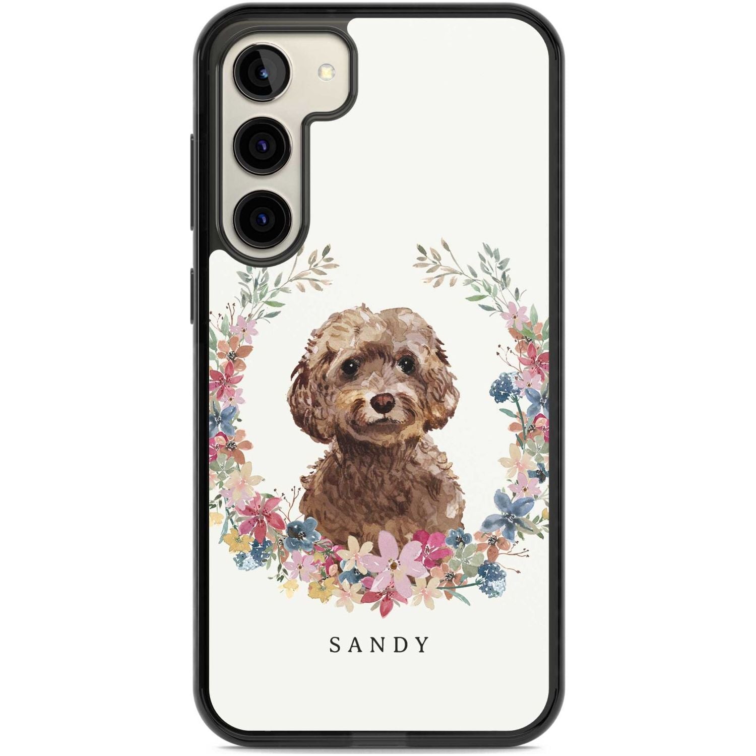 Personalised Brown Cockapoo - Watercolour Dog Portrait