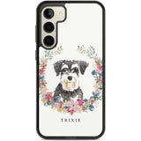 Personalised Miniature Schnauzer - Watercolour Dog Portrait Custom Phone Case Samsung S22 Plus / Black Impact Case,Samsung S23 Plus / Black Impact Case Blanc Space