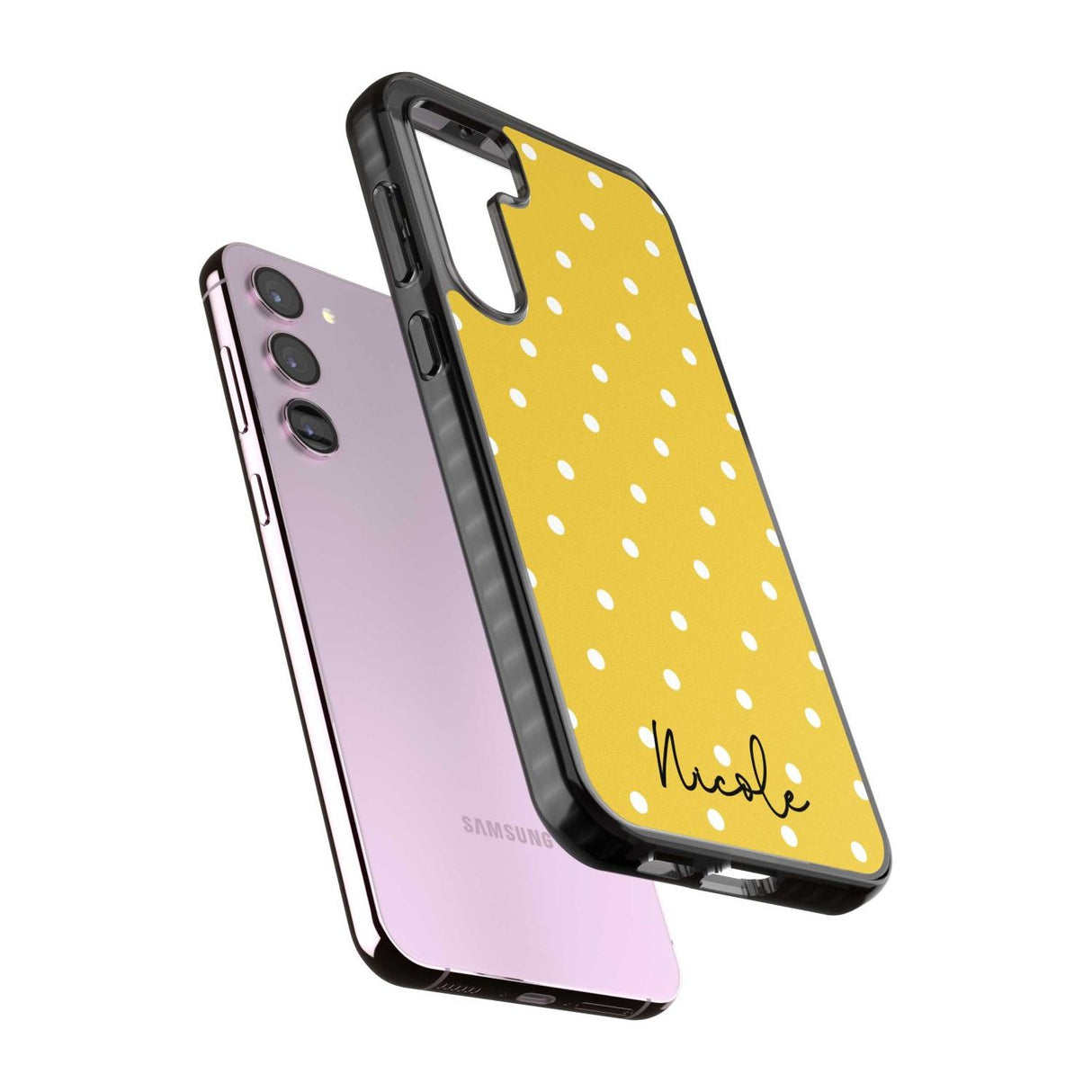 Personalised Yellow Polka Dot Custom Phone Case iPhone 15 Pro Max / Black Impact Case,iPhone 15 Plus / Black Impact Case,iPhone 15 Pro / Black Impact Case,iPhone 15 / Black Impact Case,iPhone 15 Pro Max / Impact Case,iPhone 15 Plus / Impact Case,iPhone 15 Pro / Impact Case,iPhone 15 / Impact Case,iPhone 15 Pro Max / Magsafe Black Impact Case,iPhone 15 Plus / Magsafe Black Impact Case,iPhone 15 Pro / Magsafe Black Impact Case,iPhone 15 / Magsafe Black Impact Case,iPhone 14 Pro Max / Black Impact Case,iPhone 