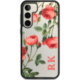 Personalised Clear Vintage Floral Pink Roses Custom Phone Case Samsung S22 Plus / Black Impact Case,Samsung S23 Plus / Black Impact Case Blanc Space