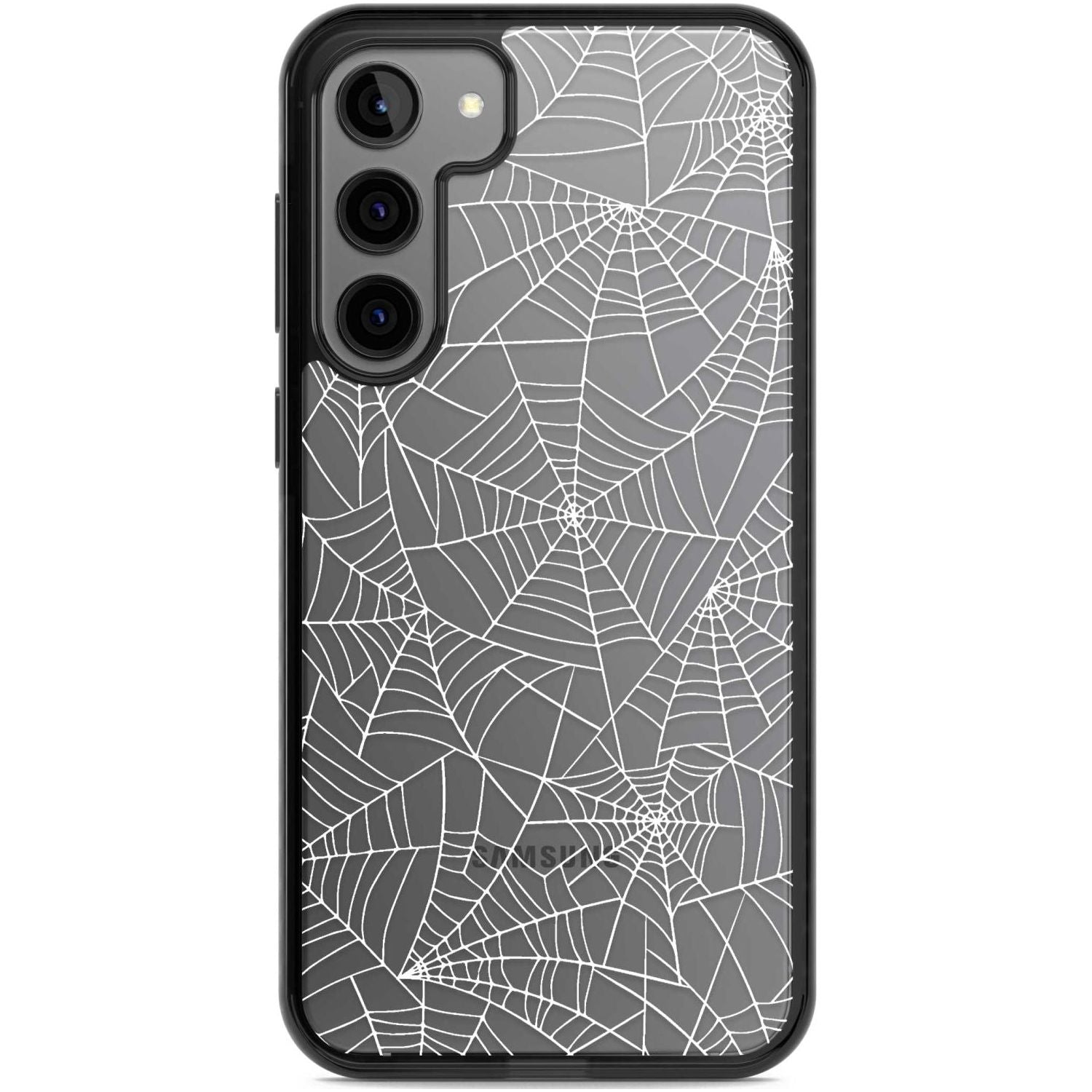 Personalised Spider Web Pattern Custom Phone Case Samsung S22 Plus / Black Impact Case,Samsung S23 Plus / Black Impact Case Blanc Space