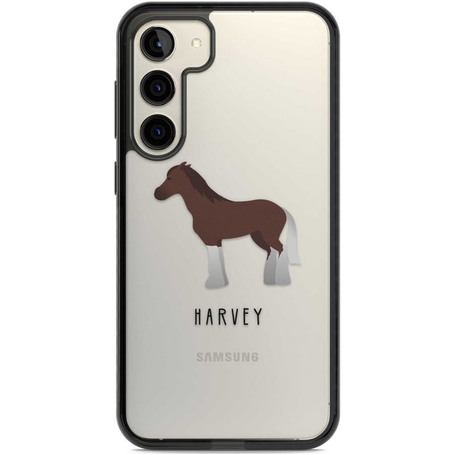 Personalised Brown Horse Custom Phone Case Samsung S22 Plus / Black Impact Case,Samsung S23 Plus / Black Impact Case Blanc Space