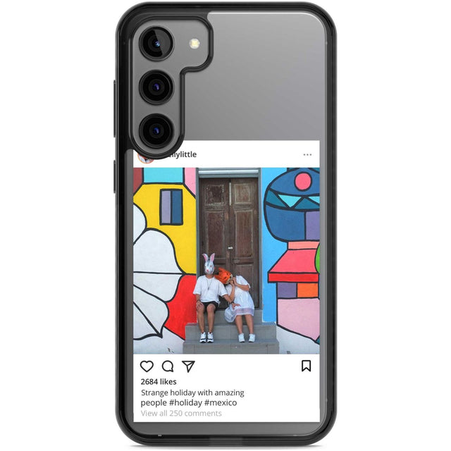 Personalised Instagram Custom Phone Case Samsung S22 Plus / Black Impact Case,Samsung S23 Plus / Black Impact Case Blanc Space