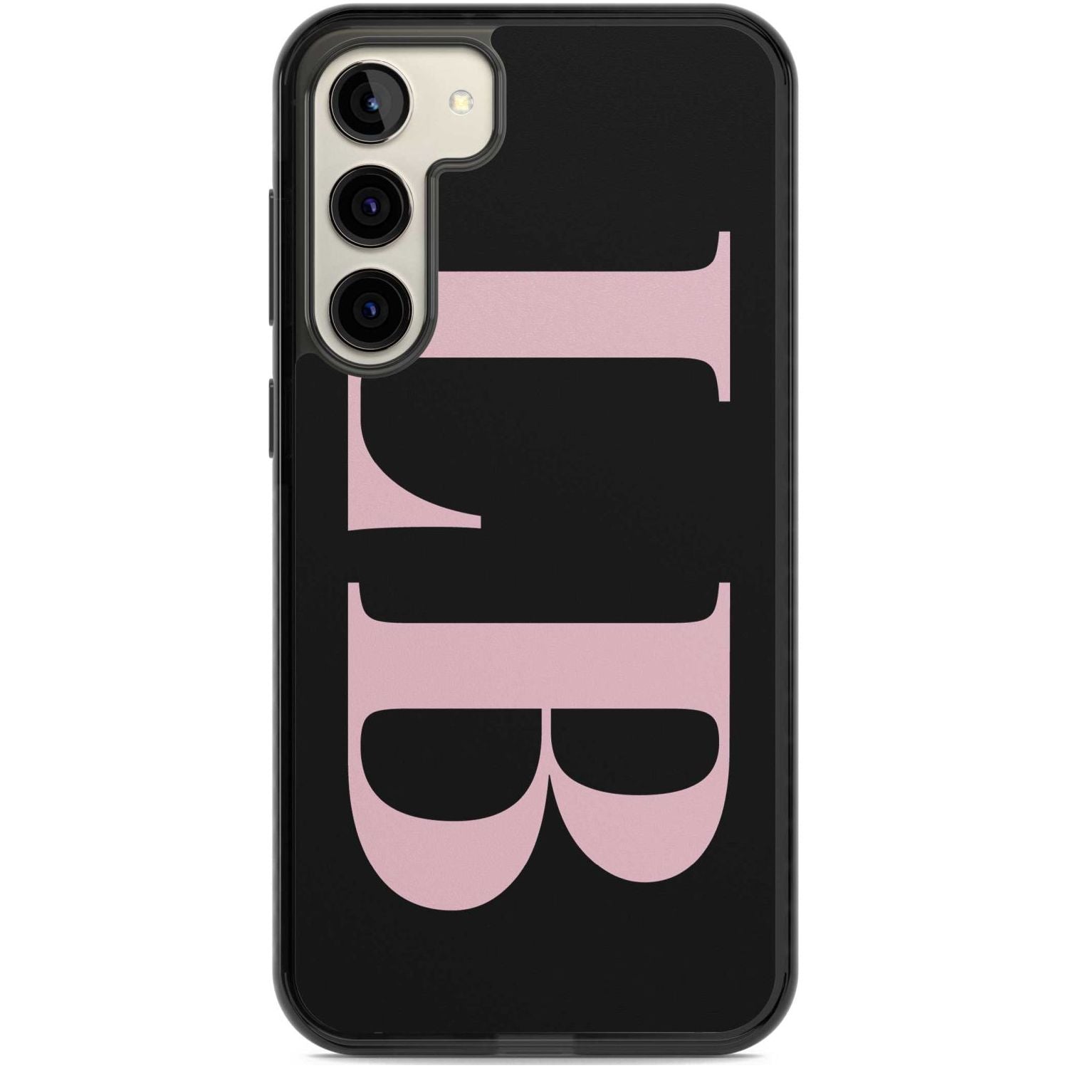 Personalised Pink & Black Letters Custom Phone Case Samsung S22 Plus / Black Impact Case,Samsung S23 Plus / Black Impact Case Blanc Space