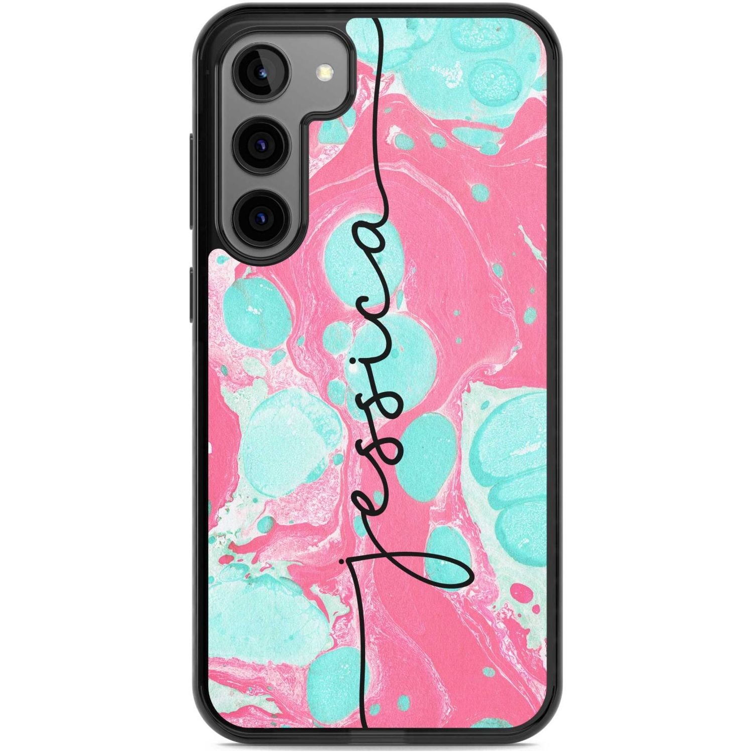 Personalised Turquoise & Pink - Marbled