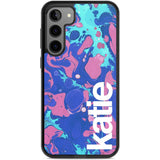 Personalised Navy, Turquoise + Purple - Marbled Custom Phone Case Samsung S22 Plus / Black Impact Case,Samsung S23 Plus / Black Impact Case Blanc Space