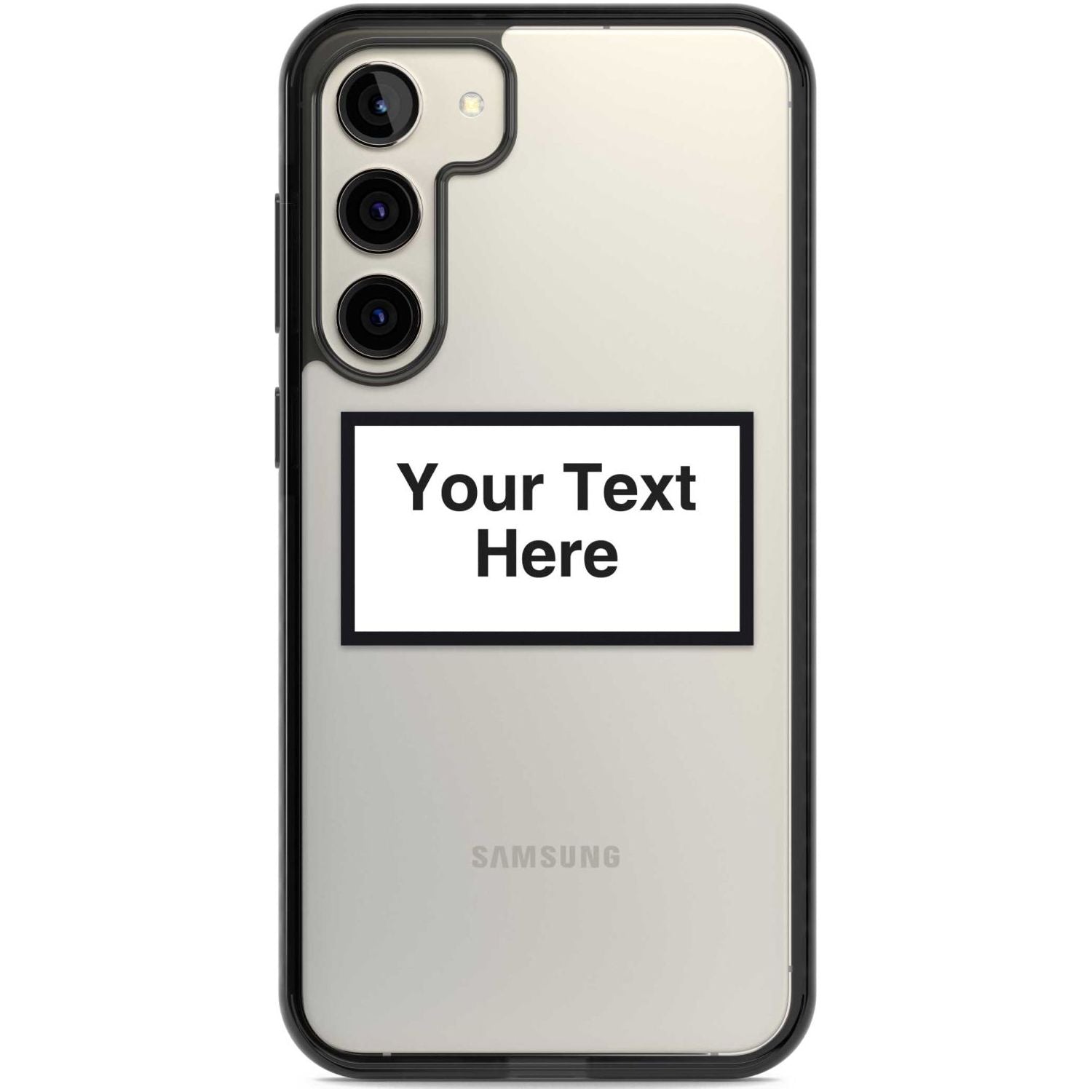 Personalised Create your own Warning Label Custom Phone Case Samsung S22 Plus / Black Impact Case,Samsung S23 Plus / Black Impact Case Blanc Space