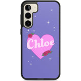 Personalised Glamorous Love Heart Custom Phone Case Samsung S22 Plus / Black Impact Case,Samsung S23 Plus / Black Impact Case Blanc Space