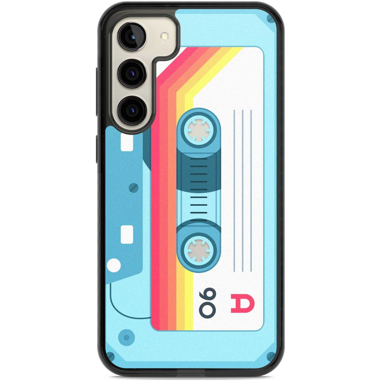 Personalised Sporty Cassette Custom Phone Case Samsung S22 Plus / Black Impact Case,Samsung S23 Plus / Black Impact Case Blanc Space