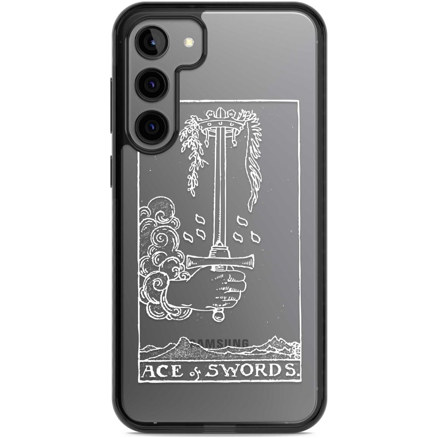 Personalised Ace of Swords Tarot Card - White Transparent