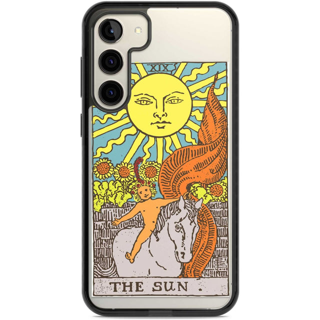 Personalised The Sun Tarot Card - Colour Custom Phone Case Samsung S22 Plus / Black Impact Case,Samsung S23 Plus / Black Impact Case Blanc Space