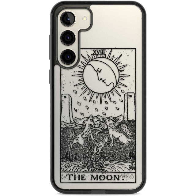 Personalised The Moon Tarot Card - Transparent Custom Phone Case Samsung S22 Plus / Black Impact Case,Samsung S23 Plus / Black Impact Case Blanc Space