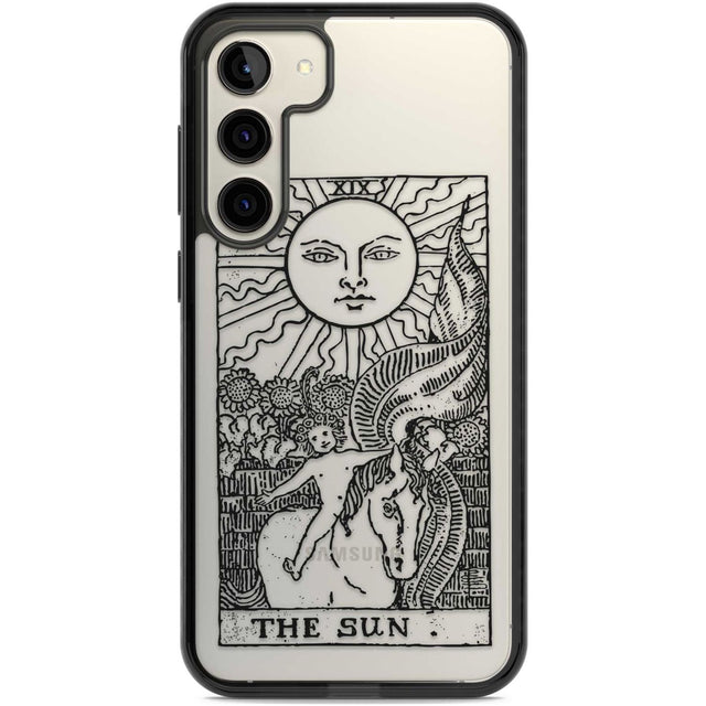 Personalised The Sun Tarot Card - Transparent Custom Phone Case Samsung S22 Plus / Black Impact Case,Samsung S23 Plus / Black Impact Case Blanc Space