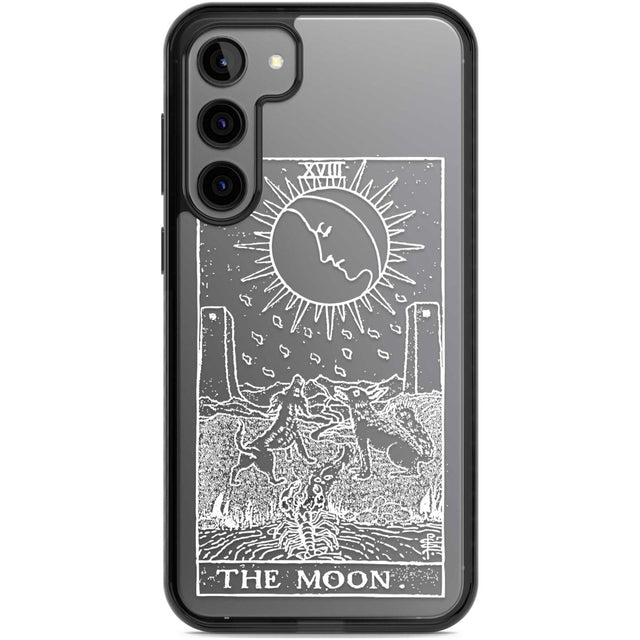 Personalised The Moon Tarot Card - White Transparent Custom Phone Case Samsung S22 Plus / Black Impact Case,Samsung S23 Plus / Black Impact Case Blanc Space