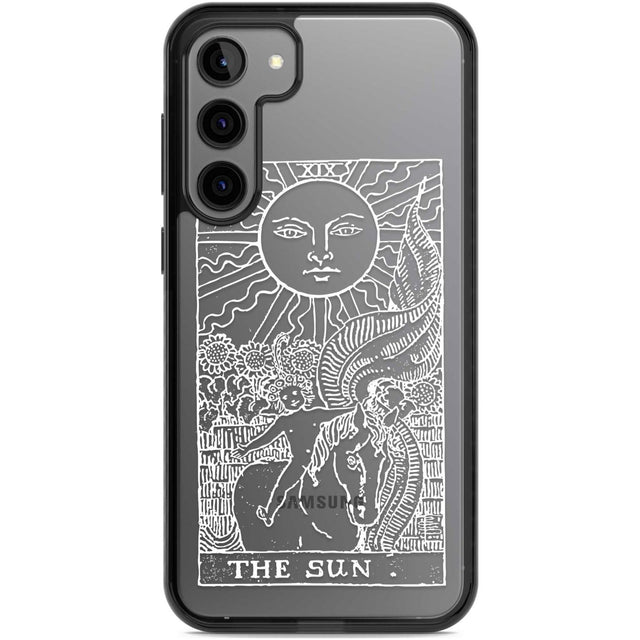 Personalised The Sun Tarot Card - White Transparent Custom Phone Case Samsung S22 Plus / Black Impact Case,Samsung S23 Plus / Black Impact Case Blanc Space
