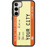 Personalised Create Your Own Train Ticket Custom Phone Case Samsung S22 Plus / Black Impact Case,Samsung S23 Plus / Black Impact Case Blanc Space