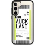 Personalised Auckland Boarding Pass Custom Phone Case Samsung S22 Plus / Black Impact Case,Samsung S23 Plus / Black Impact Case Blanc Space