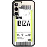 Personalised Ibiza Boarding Pass Custom Phone Case Samsung S22 Plus / Black Impact Case,Samsung S23 Plus / Black Impact Case Blanc Space