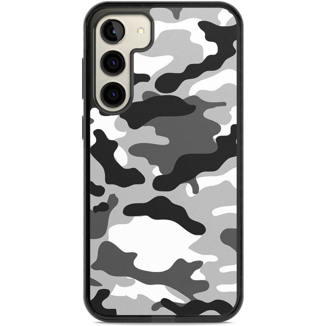 Grey Black Urban Camo Phone Case Samsung S22 Plus / Black Impact Case,Samsung S23 Plus / Black Impact Case Blanc Space