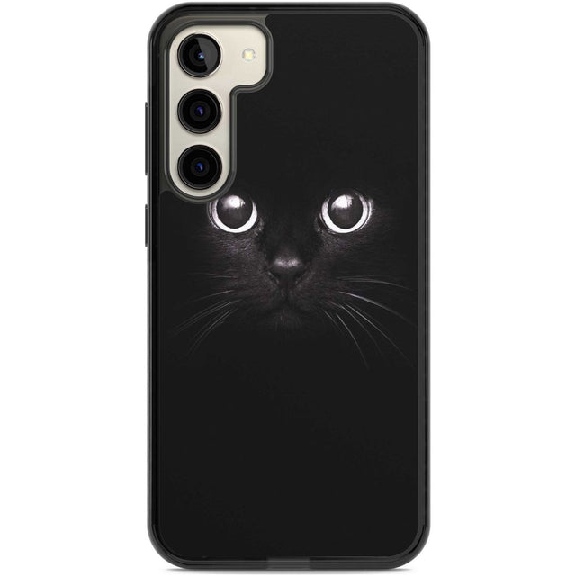Black Cat Phone Case Samsung S22 Plus / Black Impact Case,Samsung S23 Plus / Black Impact Case Blanc Space