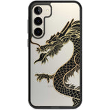 Large Black Dragon Phone Case Samsung S22 Plus / Black Impact Case,Samsung S23 Plus / Black Impact Case Blanc Space