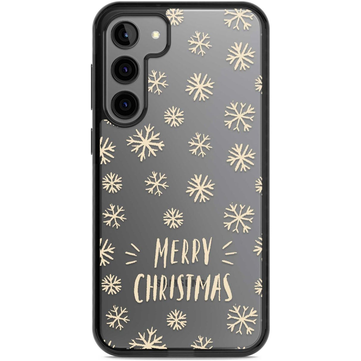 Christmas Snowflake Pattern Phone Case Samsung S22 Plus / Black Impact Case,Samsung S23 Plus / Black Impact Case Blanc Space