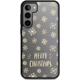 Christmas Snowflake Pattern Phone Case Samsung S22 Plus / Black Impact Case,Samsung S23 Plus / Black Impact Case Blanc Space