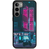 Motorcylist & Signs - Neon Cities Photographs Phone Case Samsung S22 Plus / Black Impact Case,Samsung S23 Plus / Black Impact Case Blanc Space