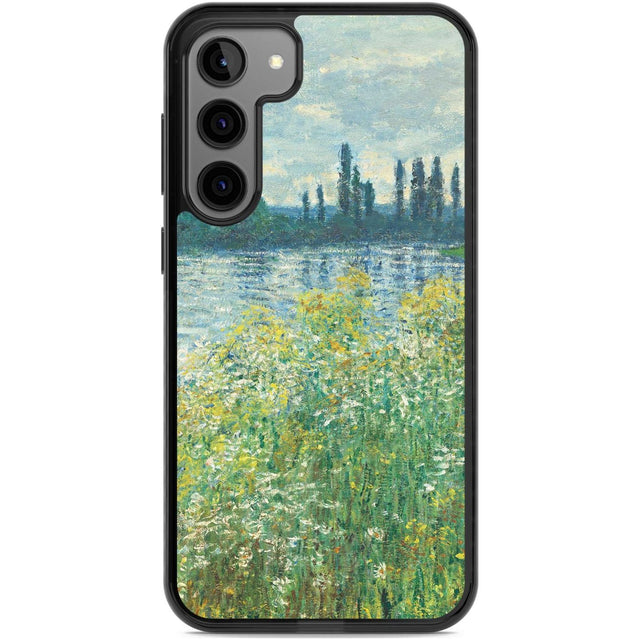 Banks of the Seine by Claude Monet Phone Case Samsung S22 Plus / Black Impact Case,Samsung S23 Plus / Black Impact Case Blanc Space