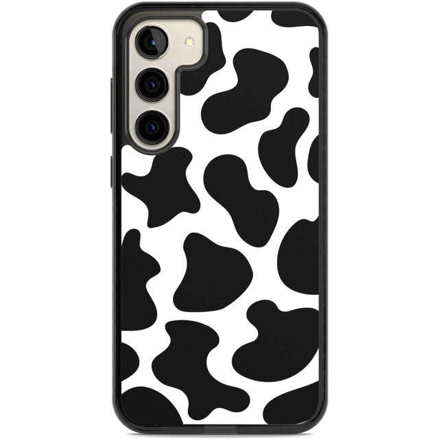Cow Print Phone Case Samsung S22 Plus / Black Impact Case,Samsung S23 Plus / Black Impact Case Blanc Space