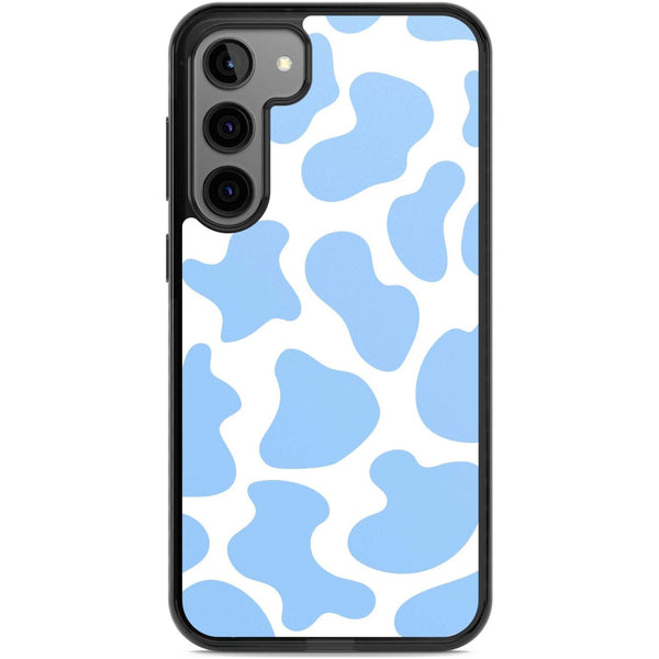 Blue And White Cow Print